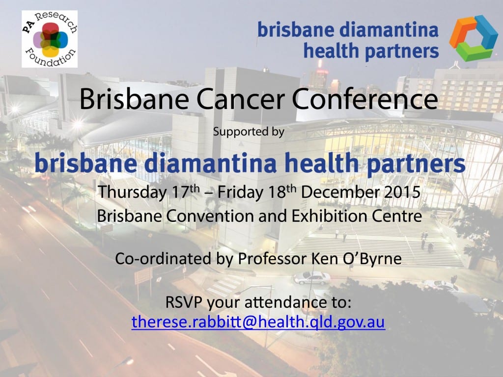 Meet us at Brisbane Cancer Conference- 17th-18th Dec 2015!
