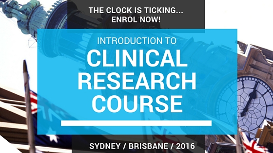 Enrol Now! Introduction to Clinical Research Courses 2016…